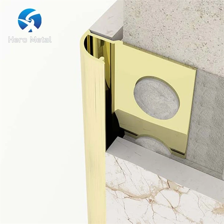 gold color aluminum tile trim